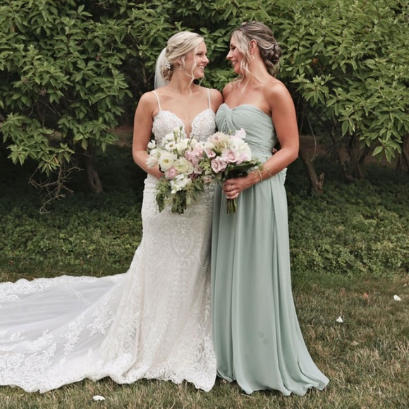 Birdy Grey Grace Convertible Dress in Sage Chiffon - Picture 4 of 4